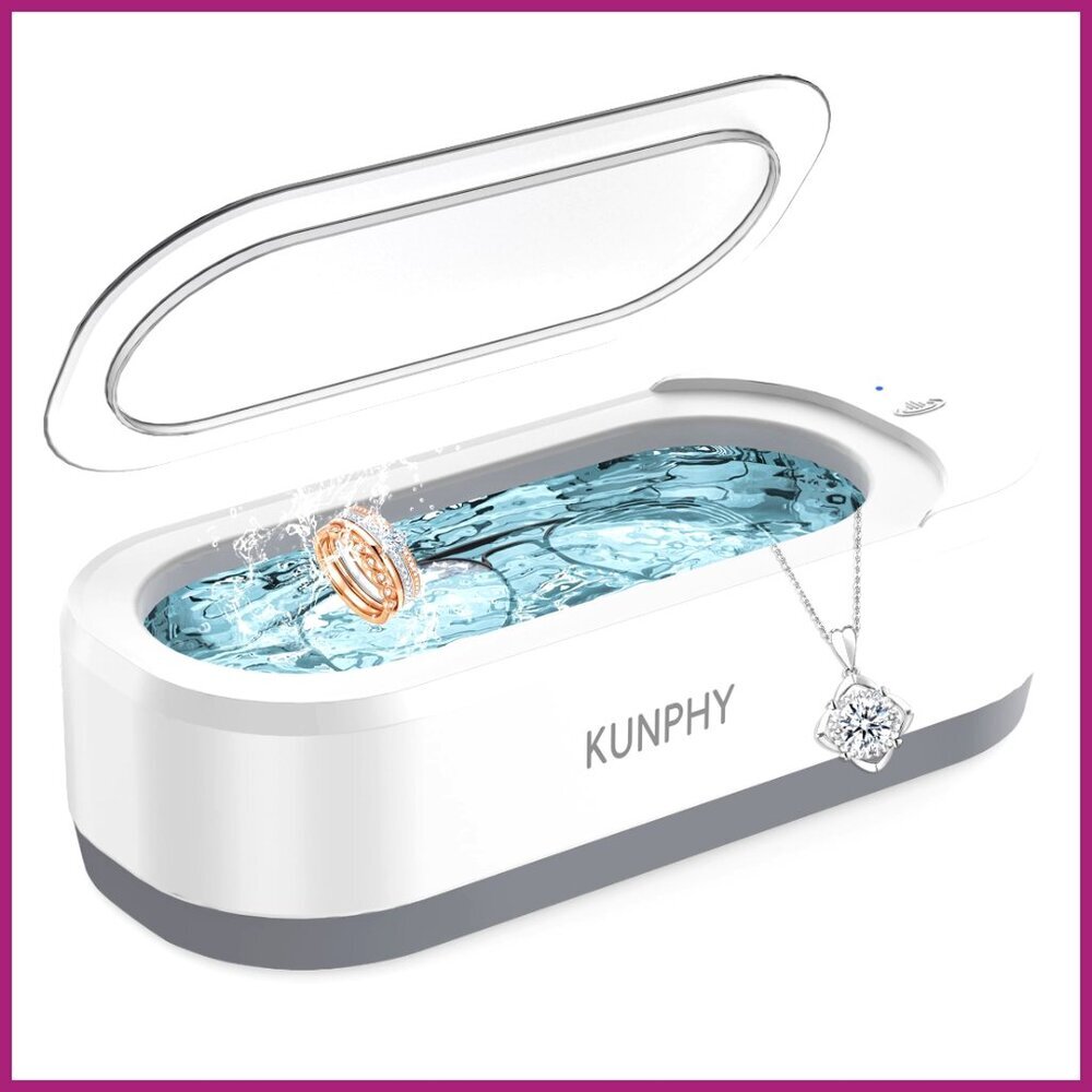 Ultrasonic Jewelry Cleaner Machine 12oz 46KHz Professional Sonic Cleaner